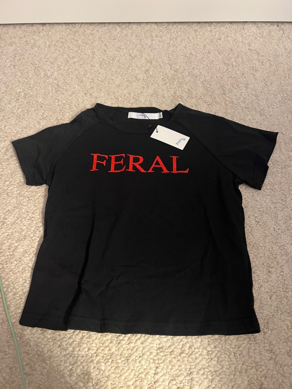 NWT Praying black and red feral large t-shirt